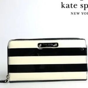 Kate Spade Black and White Striped Wallet